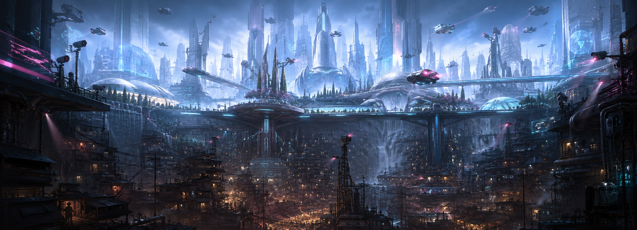Vista conceitual da cidade de Neo-Land